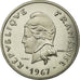 French Polynesia, 20 Francs, 1967, Nickel, MS(65-70), Lecompte:88