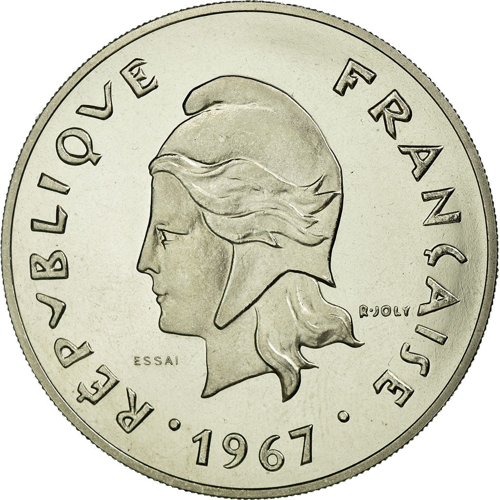 French Polynesia, 50 Francs, 1967, Nickel, MS(65-70), Lecompte:110