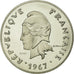 French Polynesia, 50 Francs, 1967, Nickel, MS(65-70), Lecompte:110