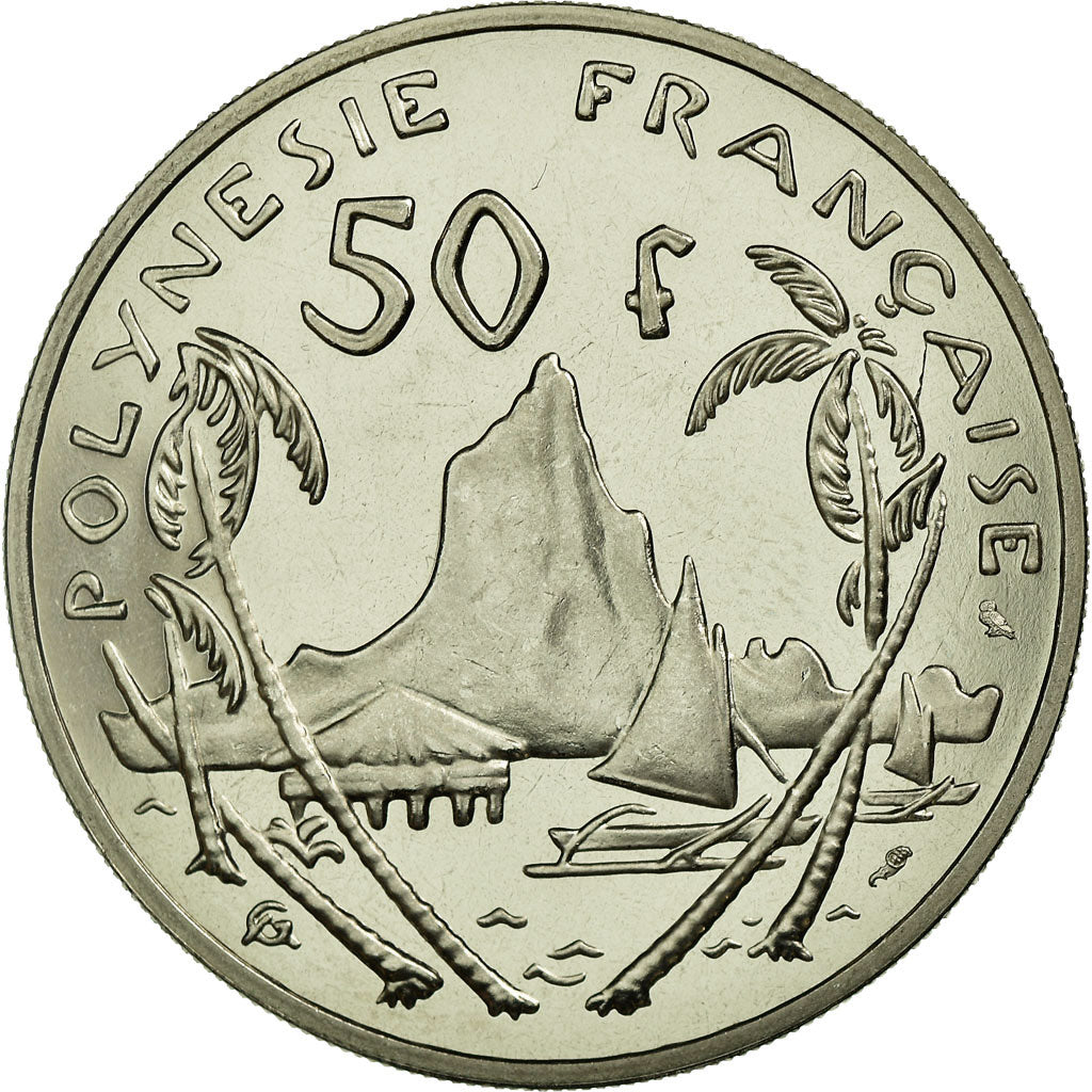 French Polynesia, 50 Francs, 1967, Nickel, MS(65-70), Lecompte:110