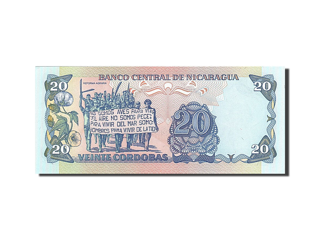 Banconote, Nicaragua, 20 Cordobas, 1985, SPL
