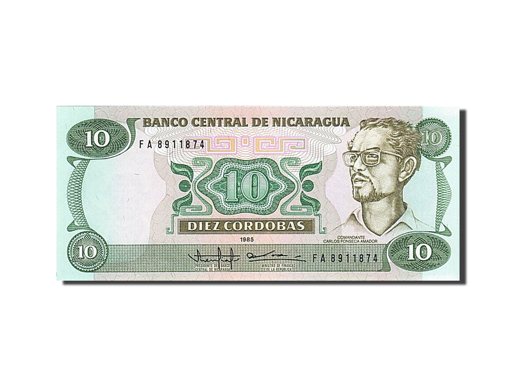 Banknote, Nicaragua, 10 Cordobas, 1988, UNC(65-70)