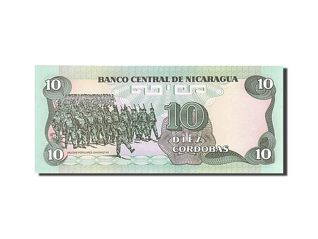 Banknote, Nicaragua, 10 Cordobas, 1988, UNC(65-70)