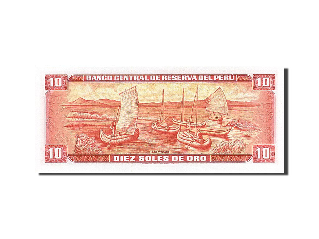Geldschein, Peru, 10 Soles De Oro, 1974, 1974-05-16, UNZ-