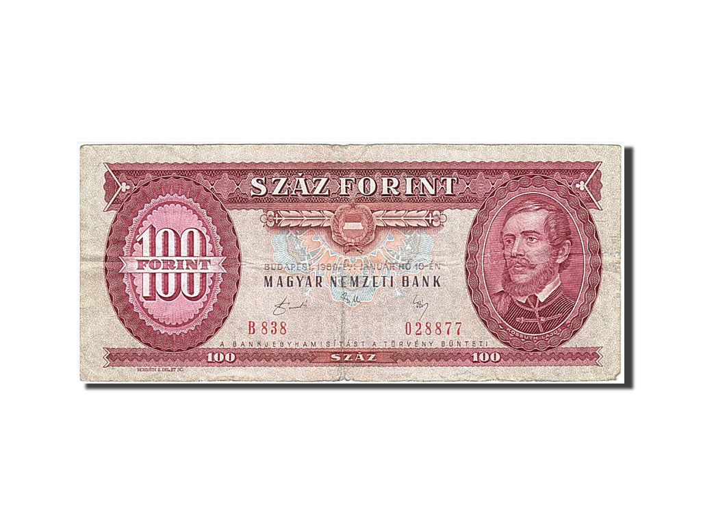 Banknote, Hungary, 100 Forint, 1989, 1989-01-10, F(12-15)