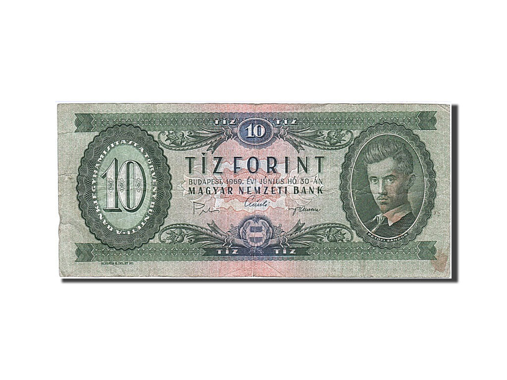 Banknote, Hungary, 10 Forint, 1969, 1969-06-30, VG(8-10)