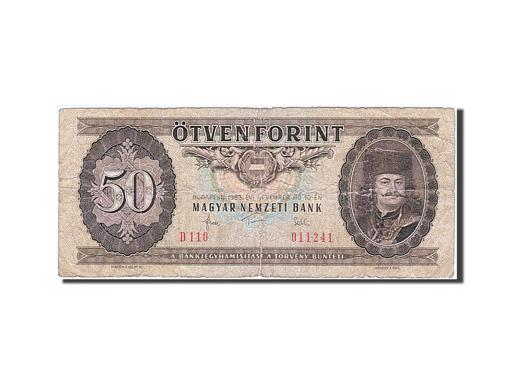 Banknote, Hungary, 50 Forint, 1983, 1983-11-10, VG(8-10)