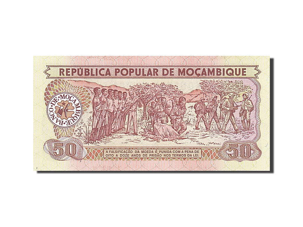 Geldschein, Mosambik, 50 Meticais, 1983, 1983-06-16, UNZ-