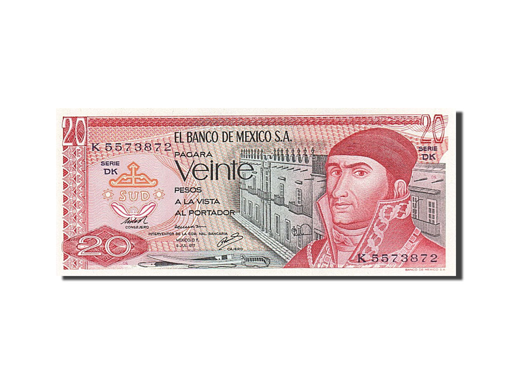 Billete, 20 Pesos, 1977, México, 1977-07-08, SC