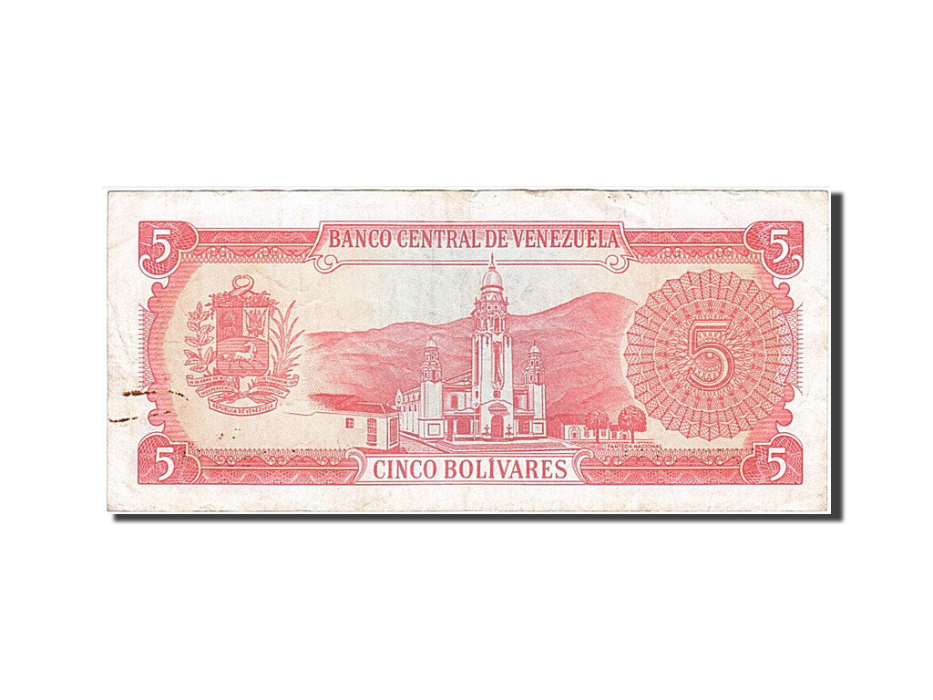Banknote, Venezuela, 5 Bolivares, 1989, 1989-09-21, VF(20-25)