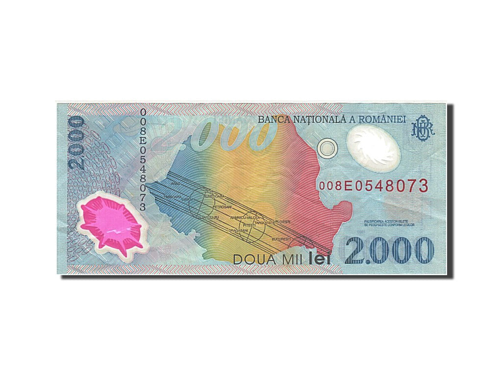 Banconote, Romania, 2000 Lei, 1999, 1999-08-11, BB
