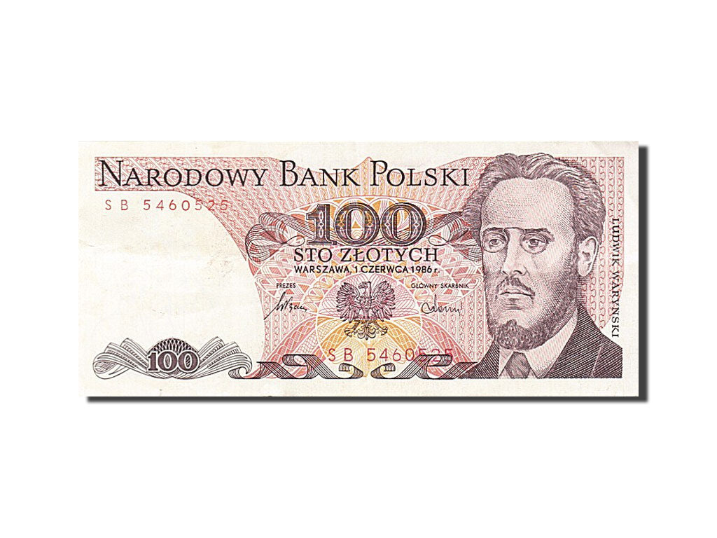 Biljet, Polen, 100 Zlotych, 1986, 1986-06-01, TB
