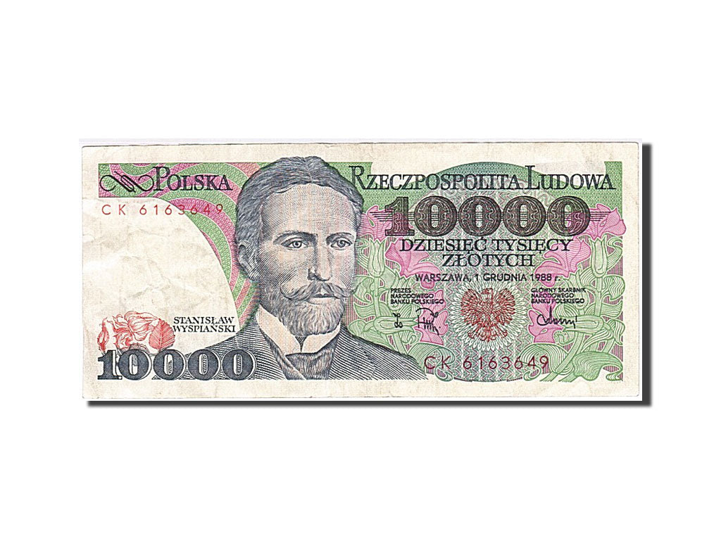 Billet, Pologne, 10,000 Zlotych, 1988, 1988-12-01, TB