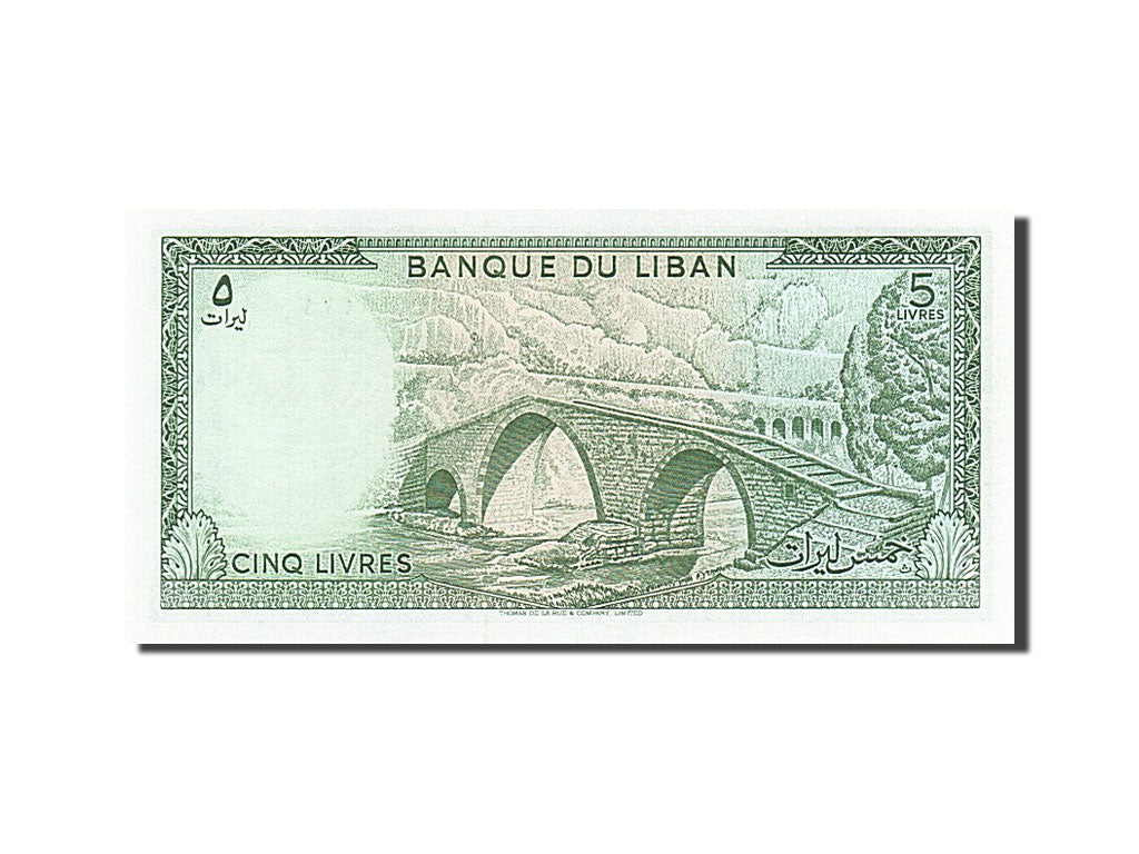 Billet, Lebanon, 5 Livres, 1986, SPL