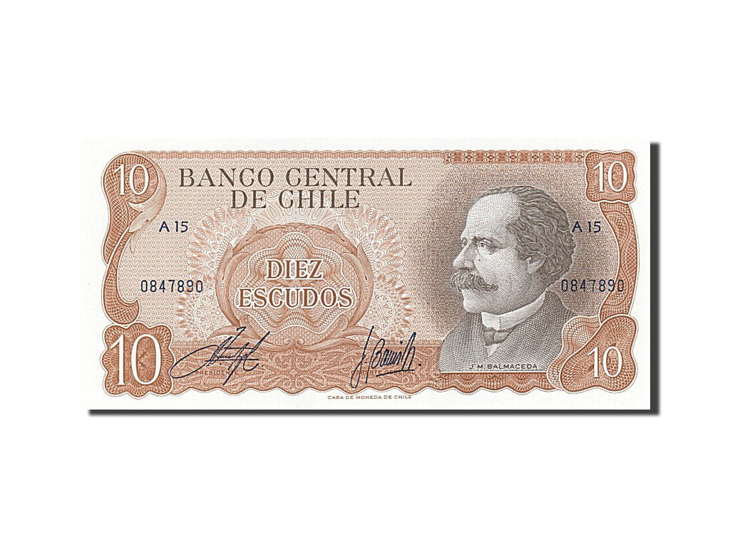 Billet, Chile, 10 Escudos, 1962, SPL