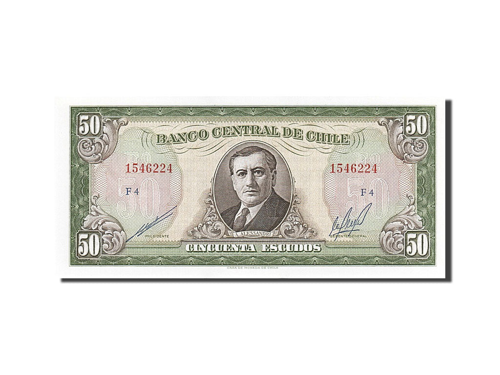 Billet, Chile, 50 Escudos, SPL