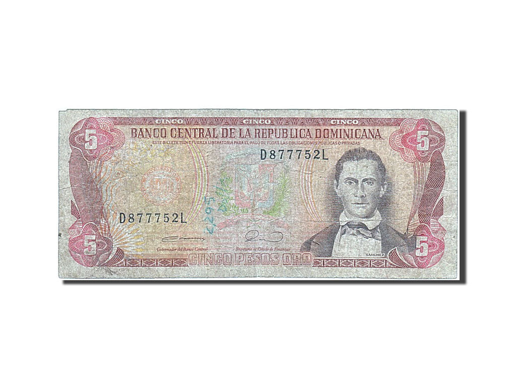 Geldschein, Dominican Republic, 5 Pesos Oro, 1990, SGE