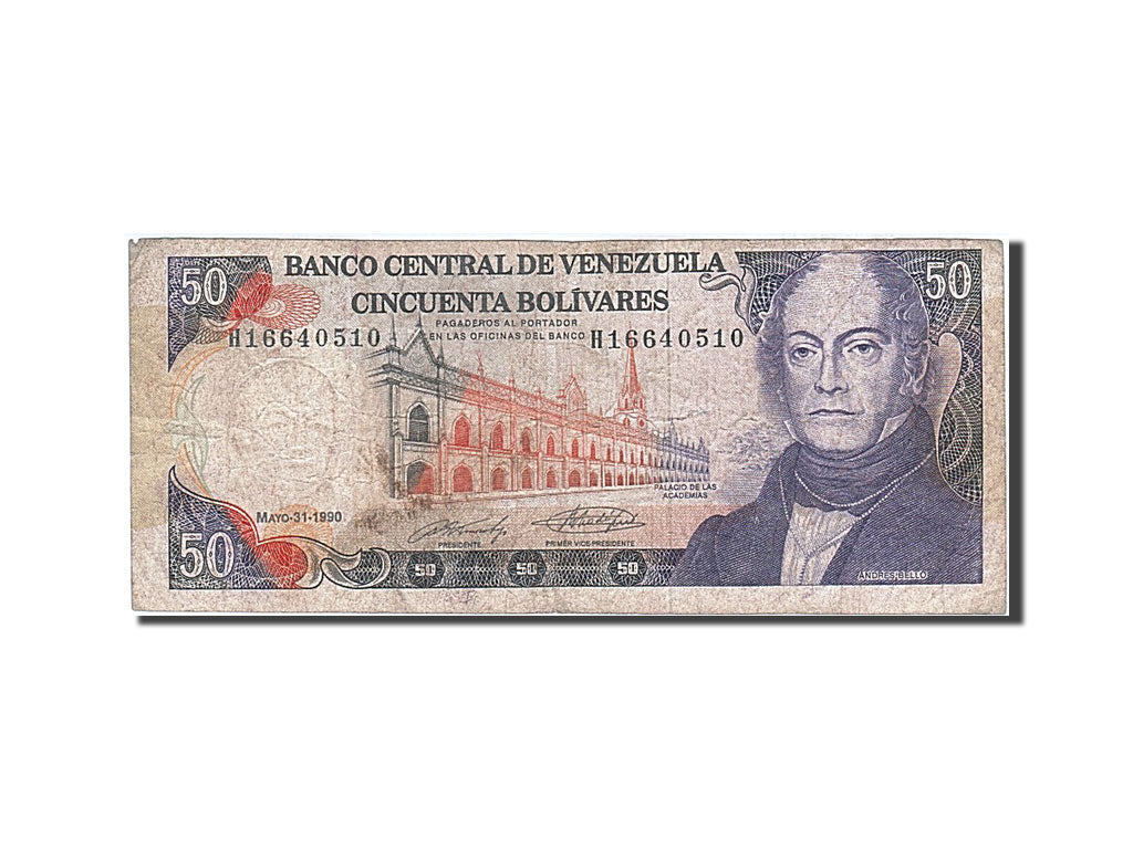 Billete, 50 Bolivares, 1990, Venezuela, 1990-05-31, BC
