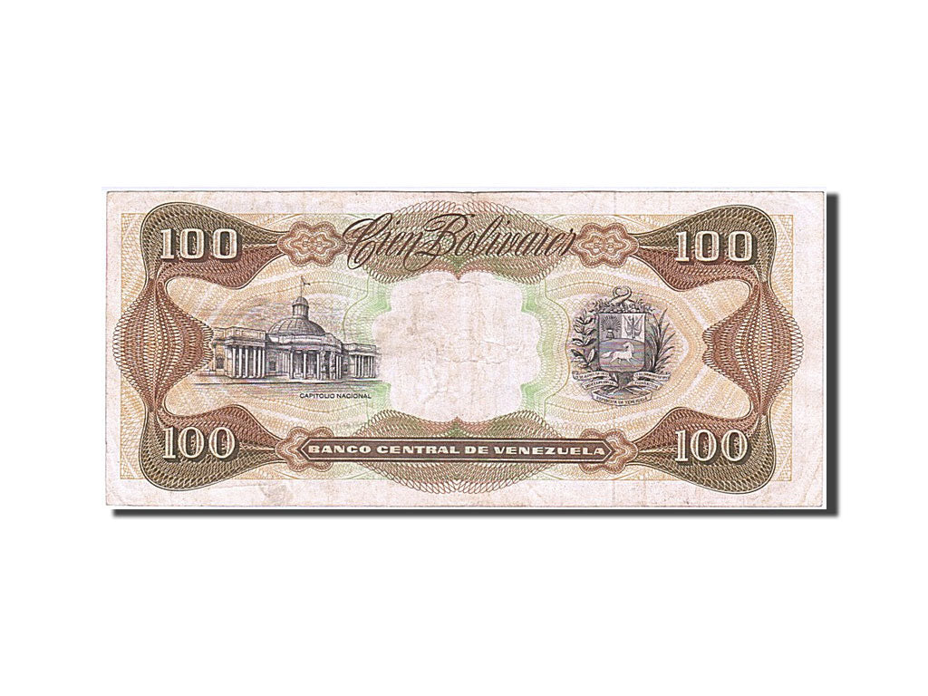 Banknote, Venezuela, 100 Bolivares, 1992, 1992-05-12, VF(20-25)