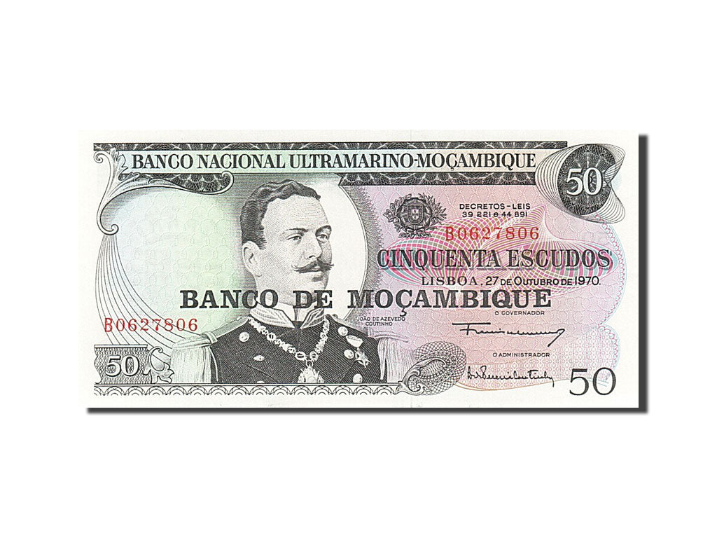 Biljet, Mozambique, 50 Escudos, 1970, 1970-10-27, NIEUW