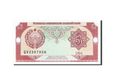 Banconote, Uzbekistan, 3 Sum, 1994, FDS