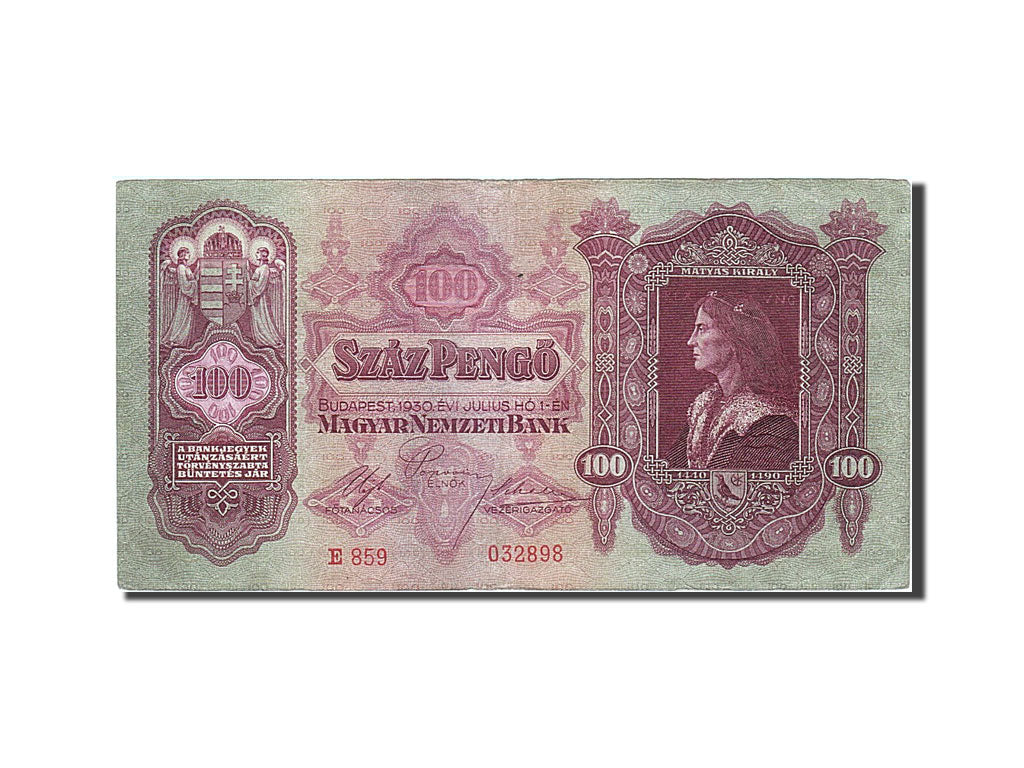 Banknote, Hungary, 100 Pengö, 1930, 1930-07-01, EF(40-45)