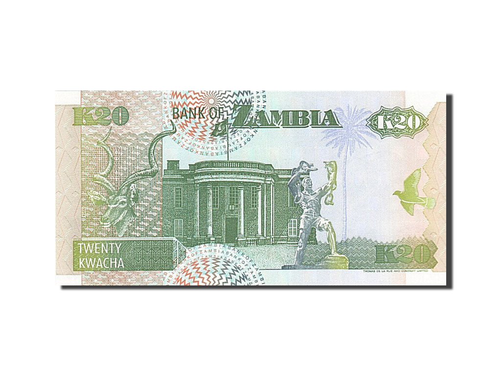 Geldschein, Sambia, 20 Kwacha, 1992, UNZ