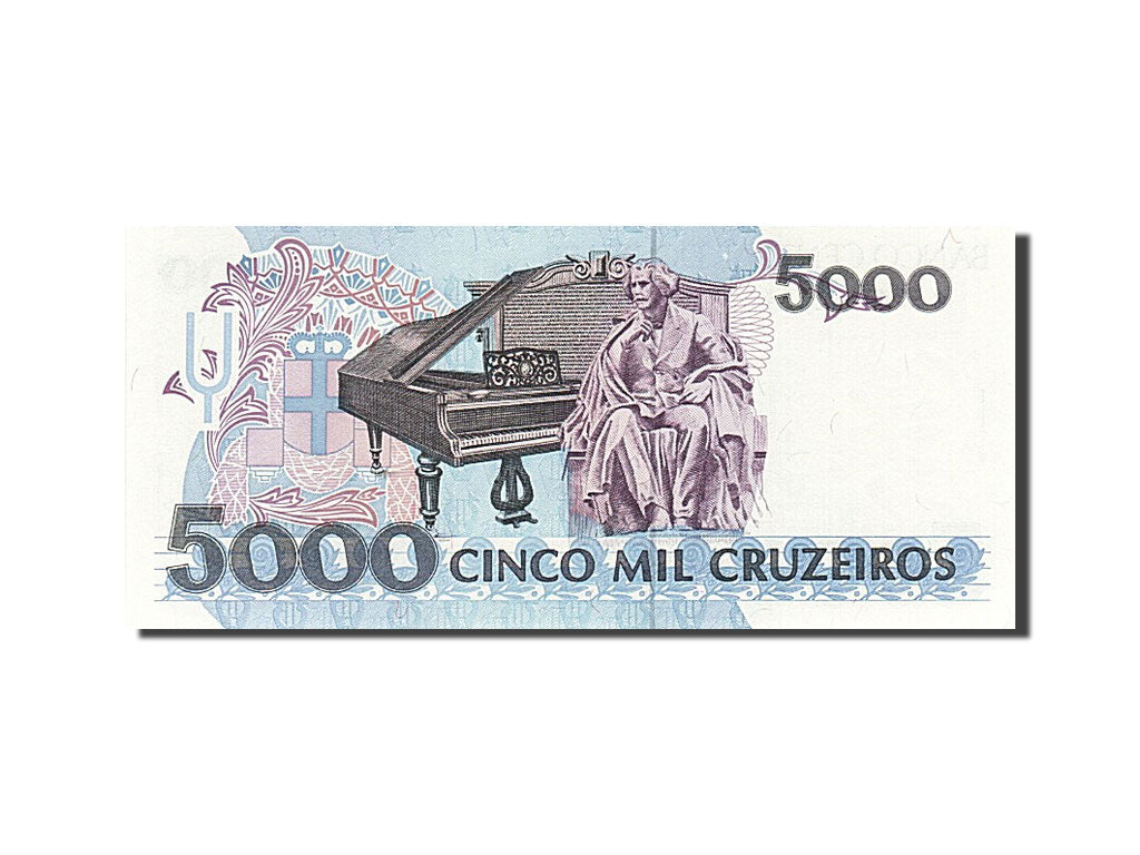 Billete, 5000 Cruzeiros, 1990, Brasil, UNC