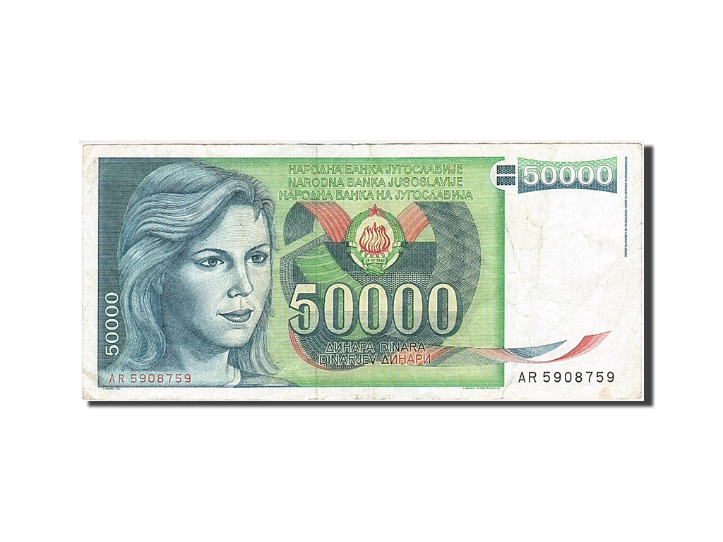 Banconote, Iugoslavia, 50,000 Dinara, 1988, 1988-05-01, BB