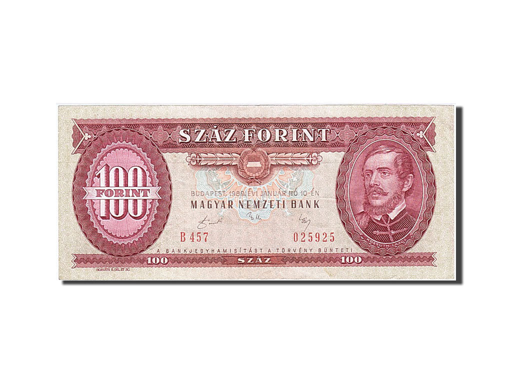 Banknote, Hungary, 100 Forint, 1989, 1989-01-10, EF(40-45)