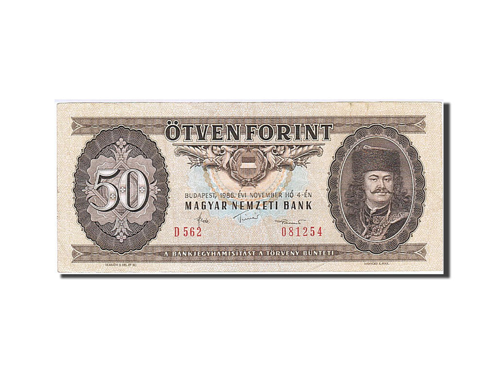 Banknote, Hungary, 50 Forint, 1986, 1986-11-04, EF(40-45)
