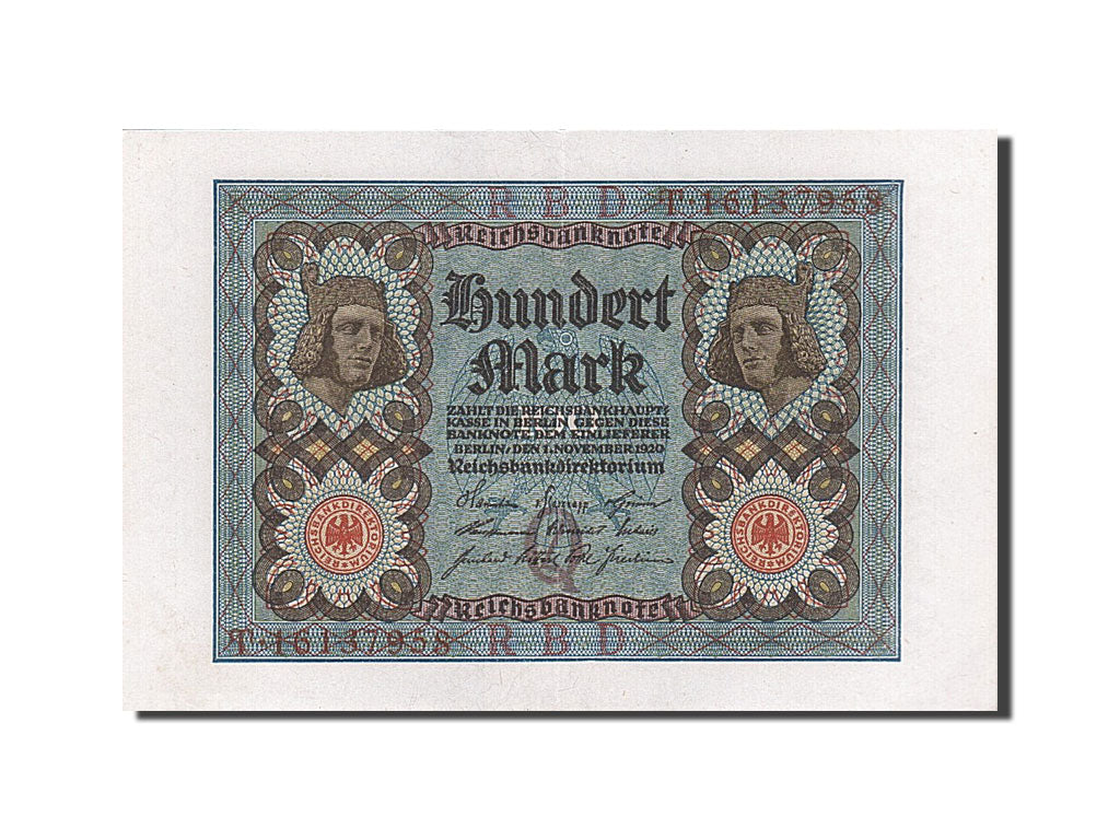 Biljet, Duitsland, 100 Mark, 1920, 1920-11-01, SUP+