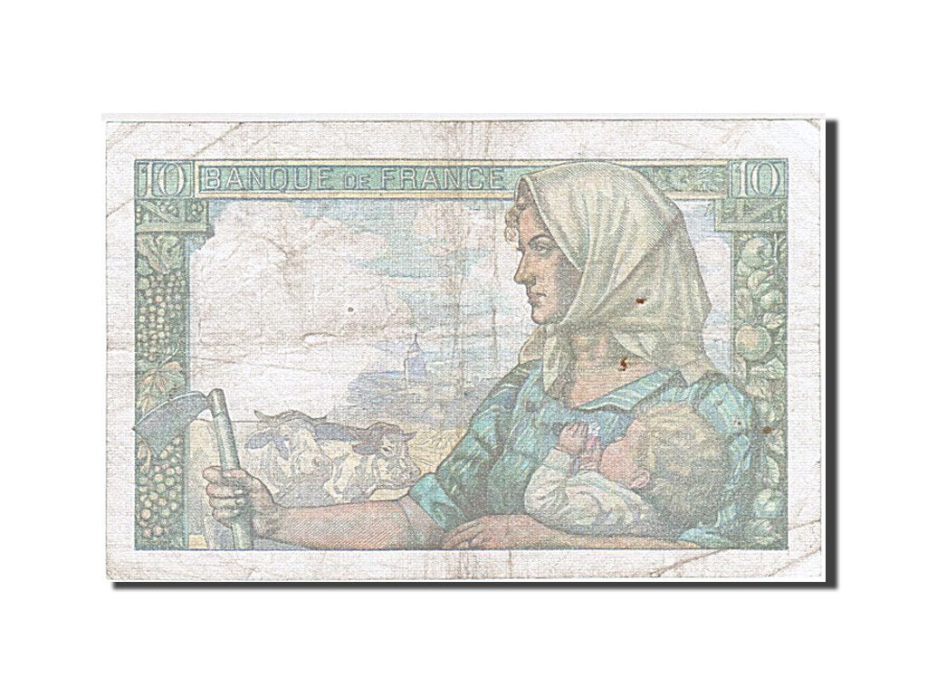 Biljet, Frankrijk, 10 Francs, 10 F 1941-1949 ''Mineur'', 1942, 1942-06-11, TB+