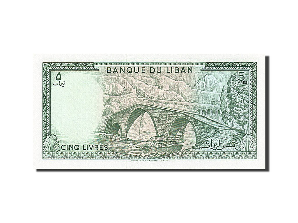 Billet, Lebanon, 5 Livres, 1986, NEUF