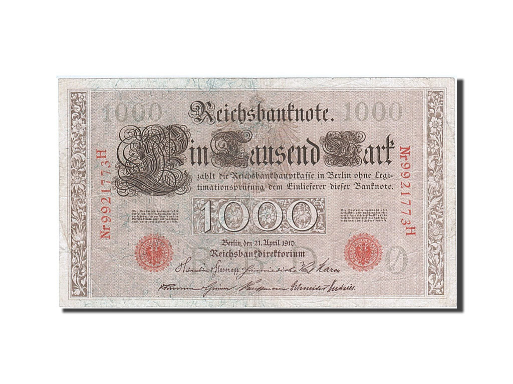 Banconote, Germania, 1000 Mark, 1910, 1910-04-21, MB