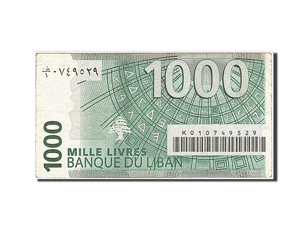 Billet, Lebanon, 1000 Livres, 2011, TB