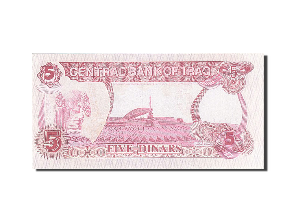 Banconote, Iraq, 5 Dinars, 1992, SPL