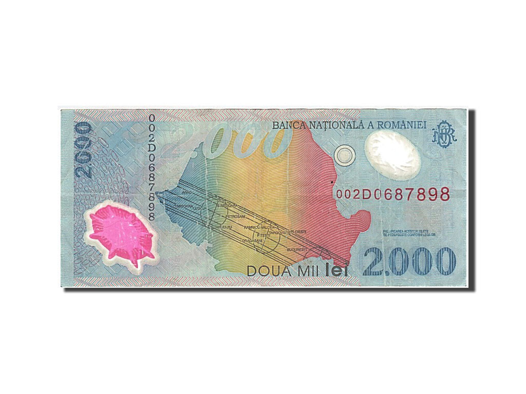 Billete, 2000 Lei, 1999, Rumanía, BC+