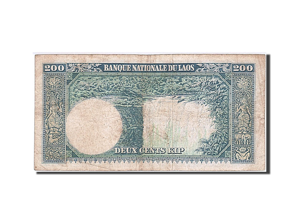 Banconote, Laos, 200 Kip, 1963, MB