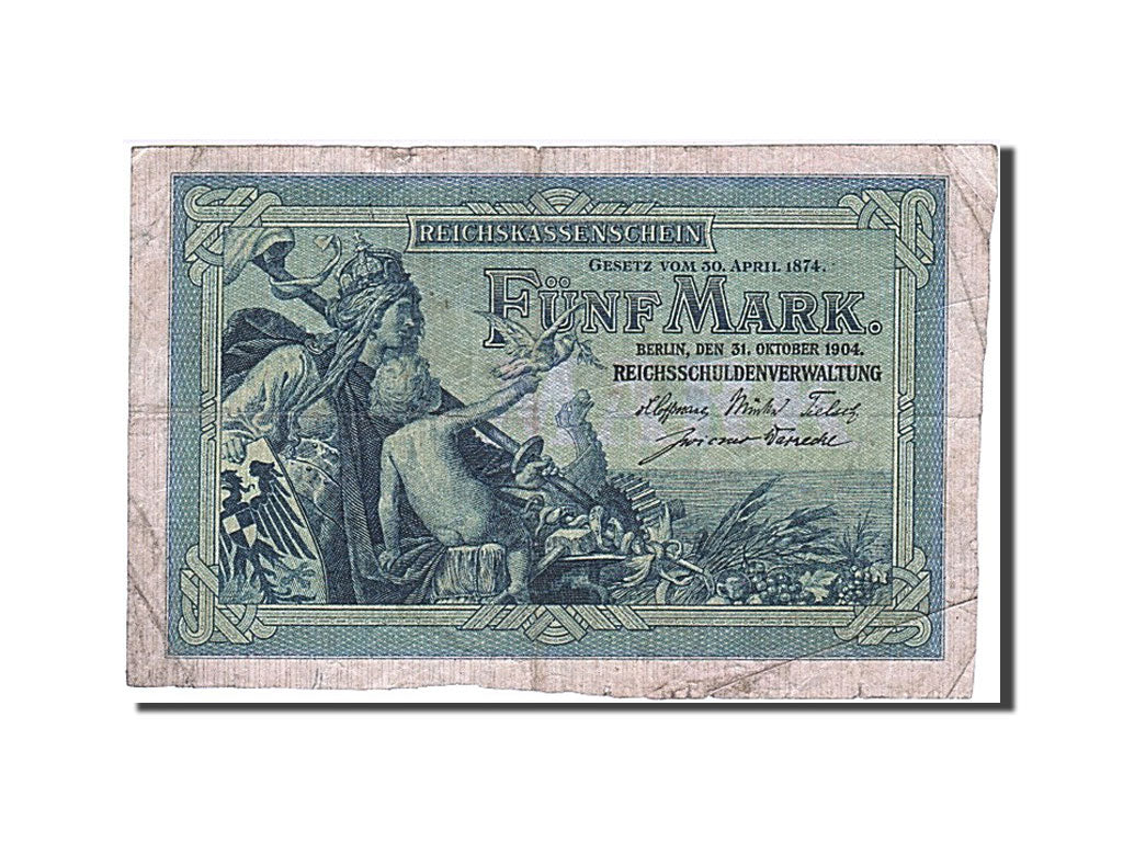 Banknote, Germany, 5 Mark, 1904, 1904-10-31, VG(8-10)