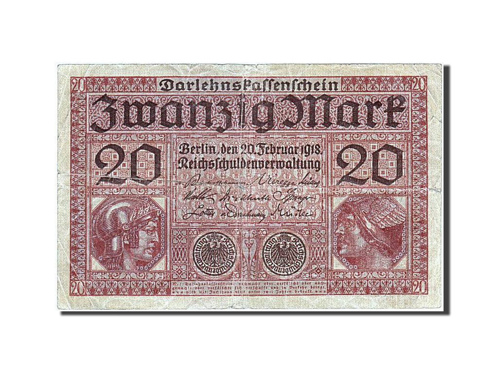Banknote, Germany, 20 Mark, 1918, 1918-02-20, F(12-15)