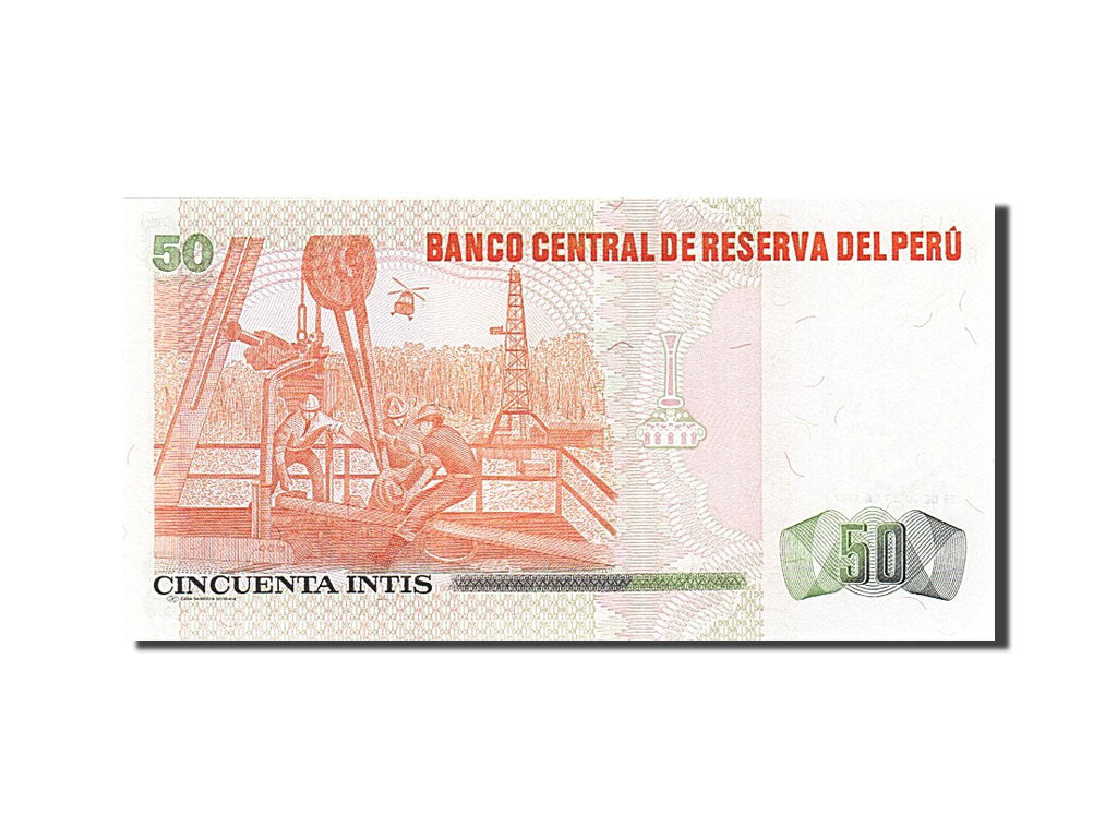 Banknote, Peru, 50 Intis, 1987, 1987-06-26, UNC(65-70)
