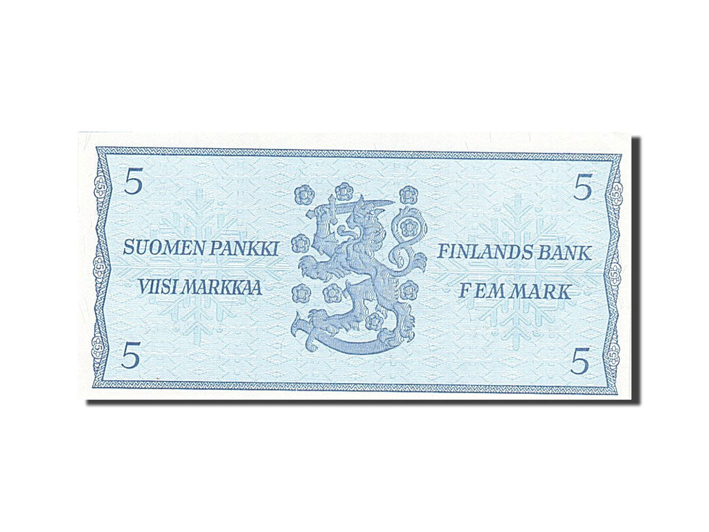 Billete, 5 Markkaa, 1963, Finlandia, UNC