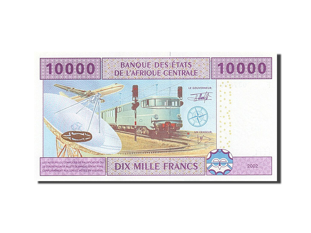 Billete, 10,000 Francs, 2002, Estados del África central, SC
