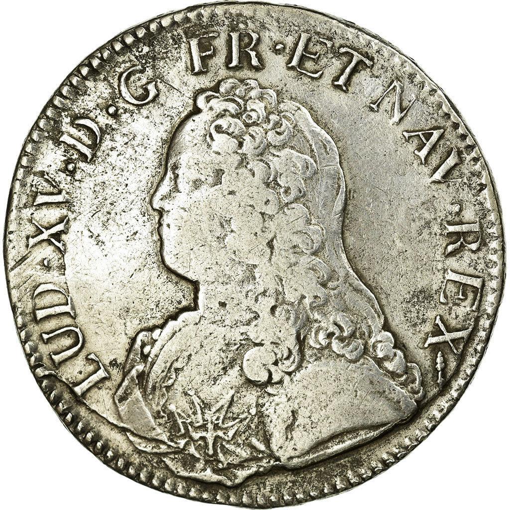France, Louis XV, Ecu, Écu aux branches d'olivier, 1726, Dijon, Argent, TB+