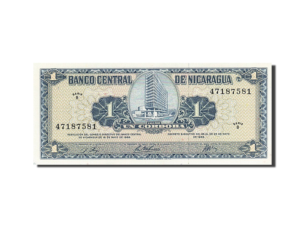 Banknot, Nicaragua, 1 Cordoba, 1968, UNC(65-70)