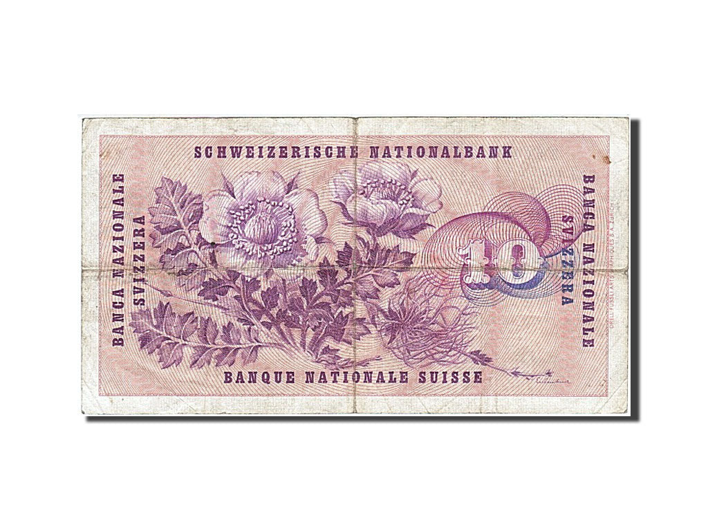 Billete, 10 Franken, 1955, Suiza, 1955-08-25, RC
