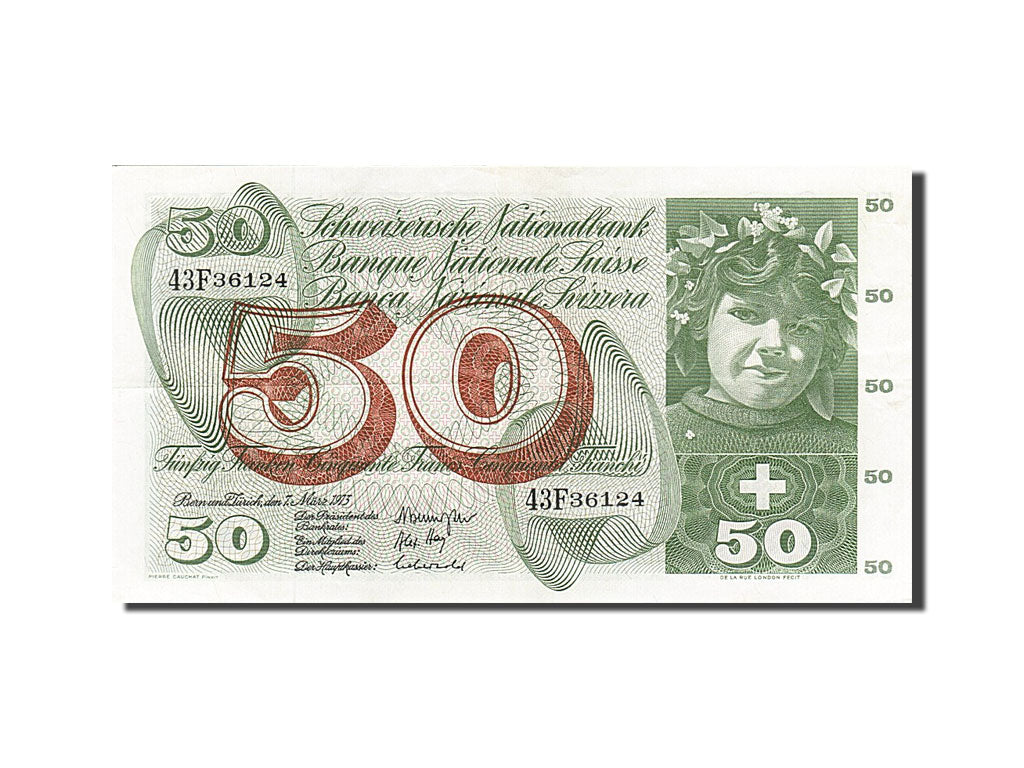 Geldschein, Schweiz, 50 Franken, 1973, 1973-03-07, VZ