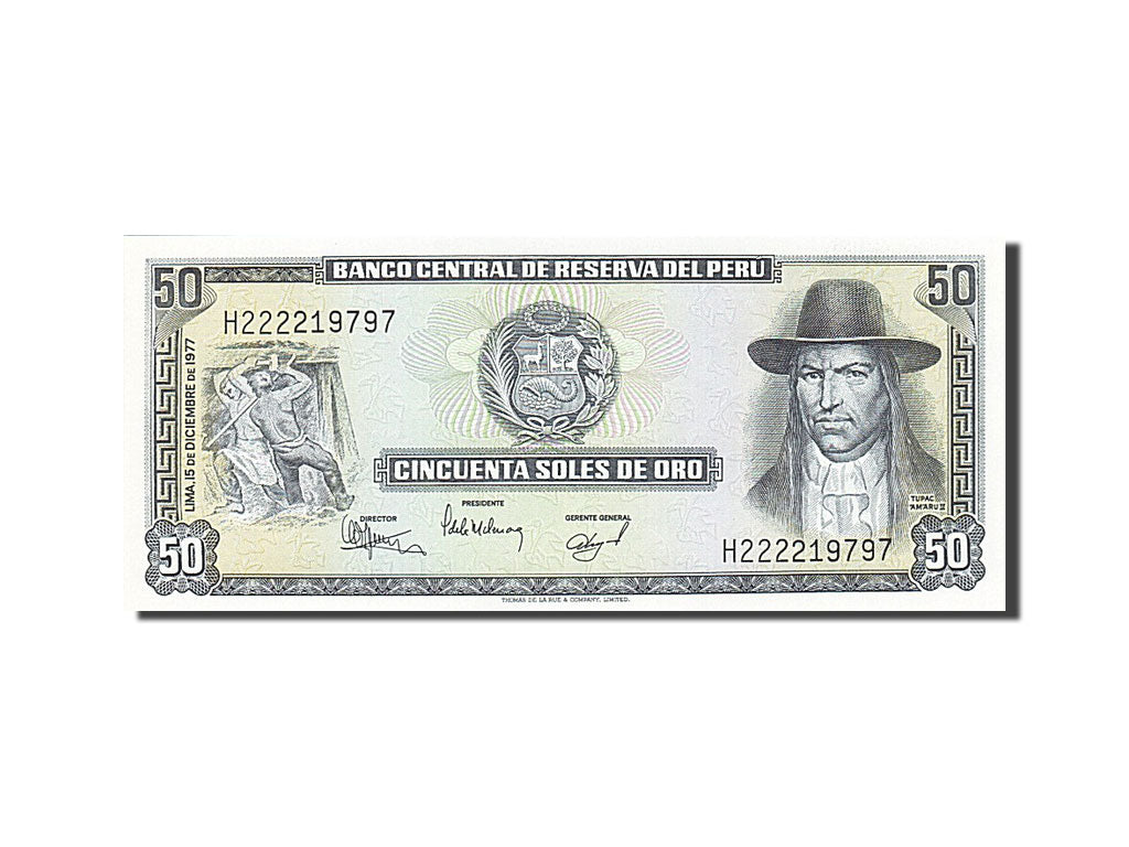 Geldschein, Peru, 50 Soles De Oro, 1977, 1977-12-15, UNZ