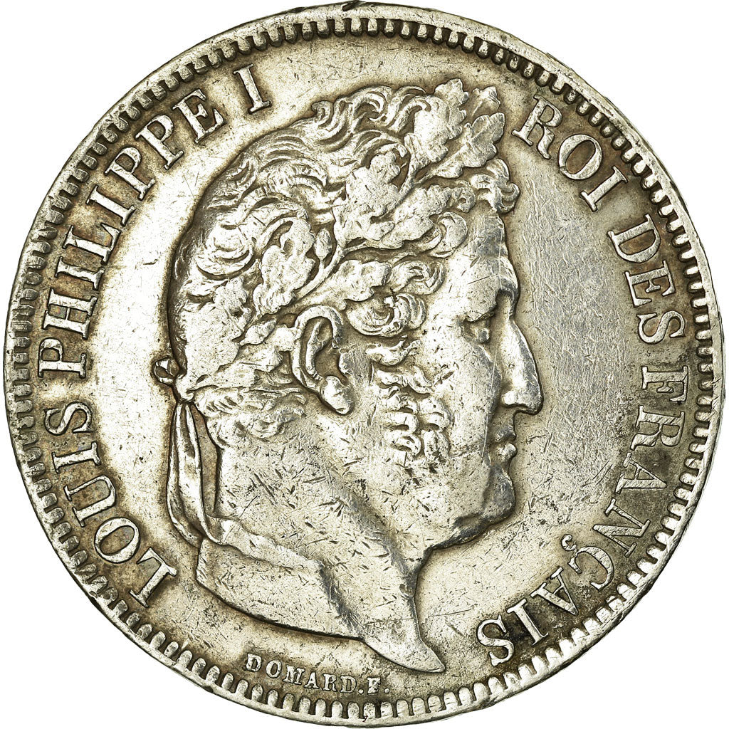 France, 5 Francs, Louis-Philippe, 1831, Lyon, Silver, EF(40-45), Gadoury:677a